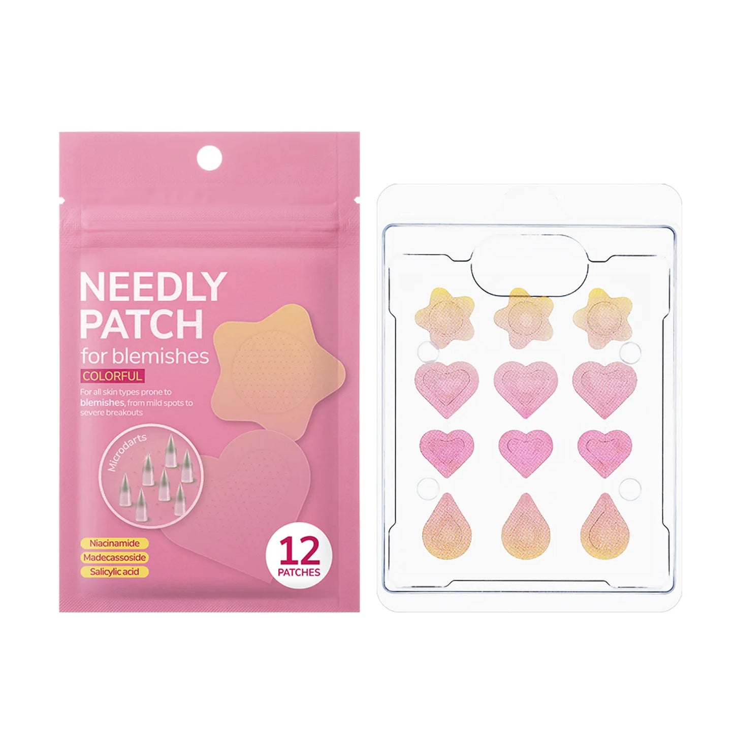 NEEDLY Patch for Blemishes Colorful (12 Patches)