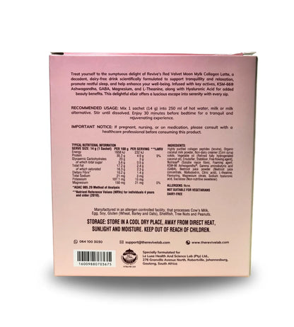 Revive Lab Moon Mylk Collagen Latte – Advanced Sleep Formula - Red Velvet